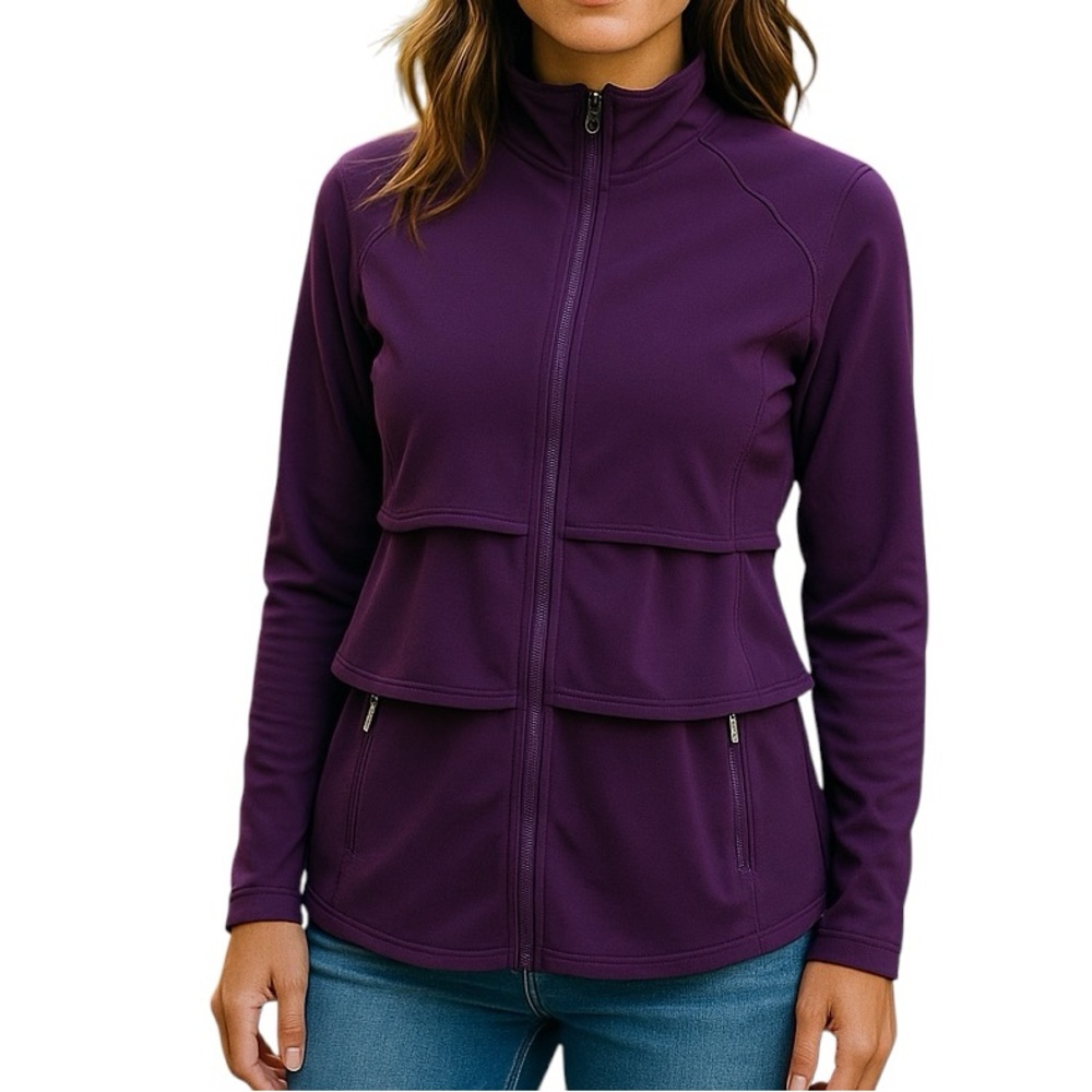 Athleta Purple Renew Tiered Ruffle Jacket S